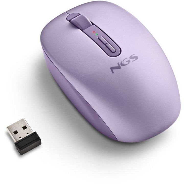 Raton Ngs Fog Dual Wireless Silent Ergonomic Purple | InfoChen