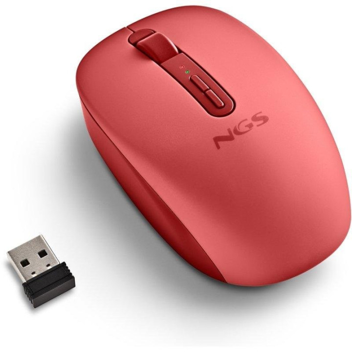 Raton Ngs Fog Dual Wireless Silent Ergonomic Red | InfoChen