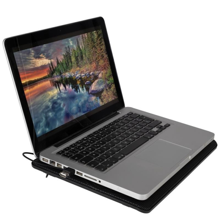 Soporte + Ventilador Notebook Ngs Jetstand Black | InfoChen
