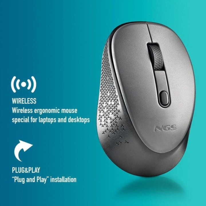 Raton Ngs Dew Gray Wireless Silent Grey | InfoChen Canarias