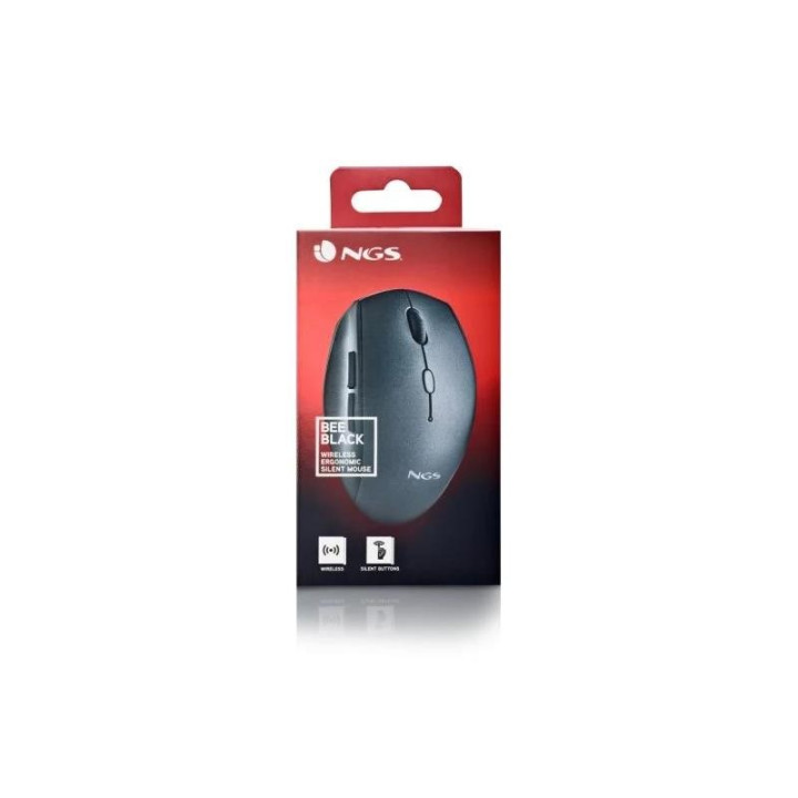 Raton Ngs Bee Black Ergonomico Wireless Silent Black | InfoChen