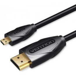Cable HDMI 1.4 Hdmi/m - Micro Hdmi/m Vention 1M Black | InfoChen