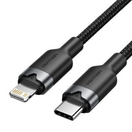Cable Vention USB-C - Lightning 27W 2M Black | InfoChen Canarias