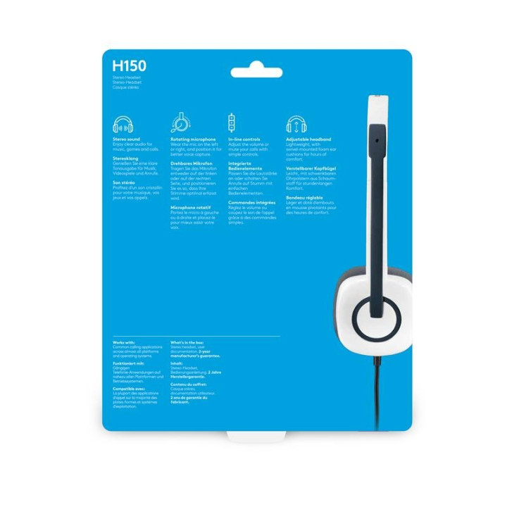 Auriculares + Microfono Logitech H150 White | InfoChen Canarias