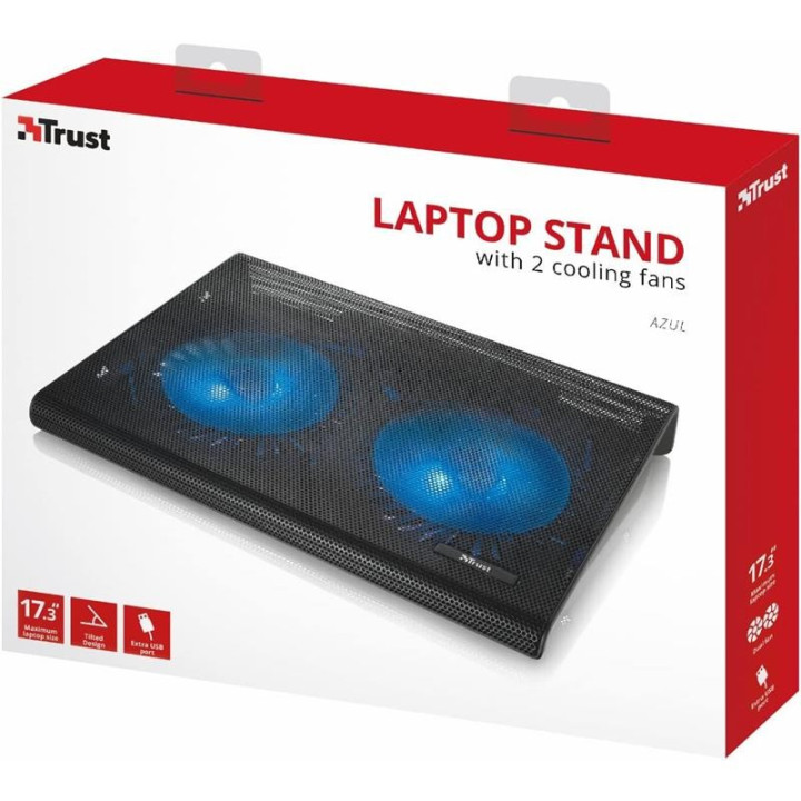 Soporte + Ventilador Notebook Trust Hasta 17.4 Black | InfoChen