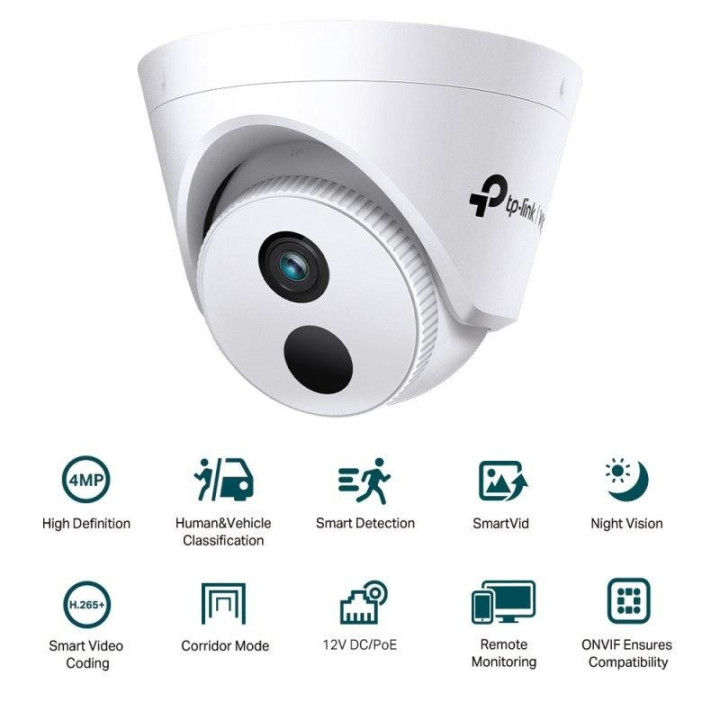 Cámara IP Tp-Link Vigi Dome Exterior/interior 4MP 2.8MM Ir 30M