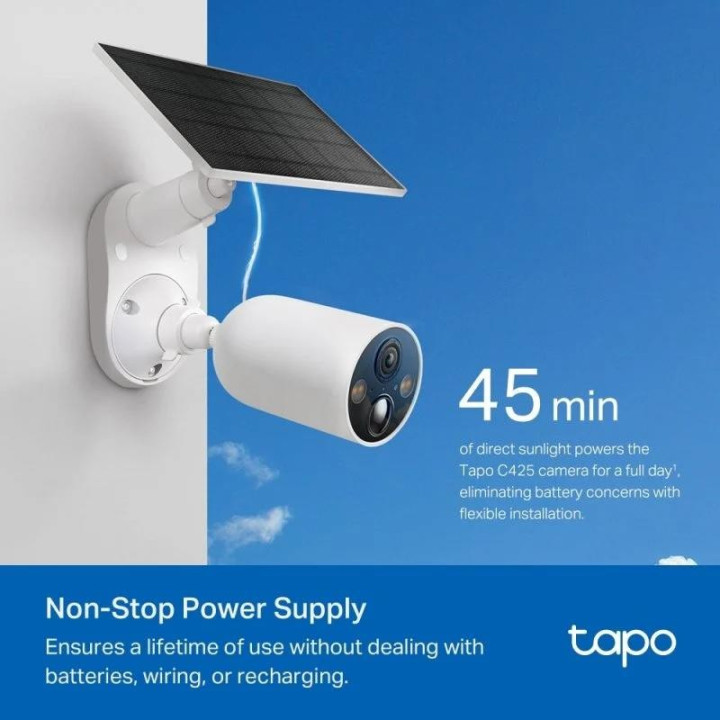 Cámara IP Tp-Link Tapo C425 2K Qhd IP65 Exterior + Panel Solar |