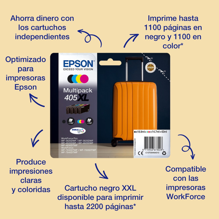 Tinta Epson C13T05H64010 T05H6 Multipack 405XL | InfoChen