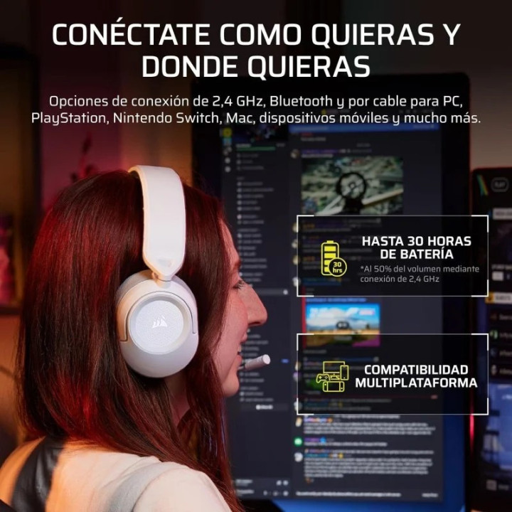 Auriculares + Microfono Gaming Corsair HS35 V3 Wireless Headset