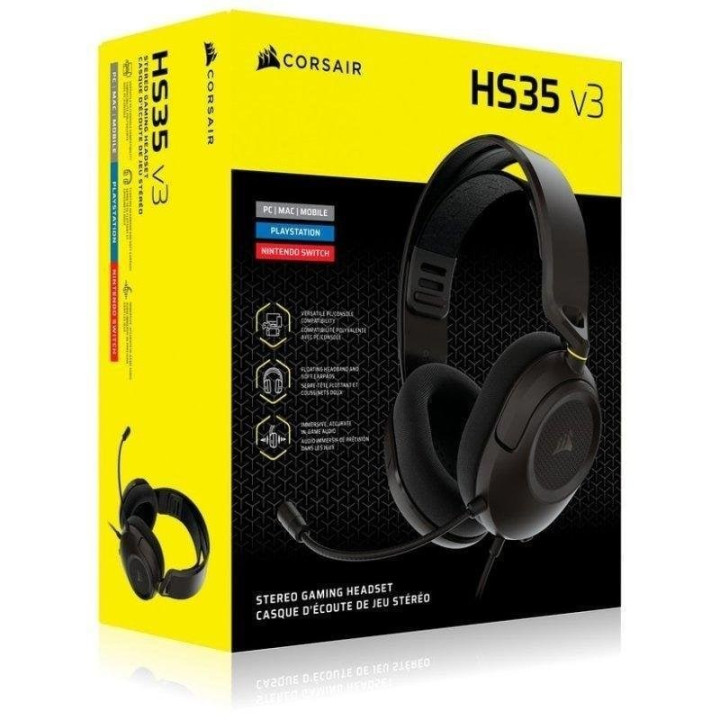 Auriculares + Microfono Gaming Corsair HS35 V3 USB Headset 7.1