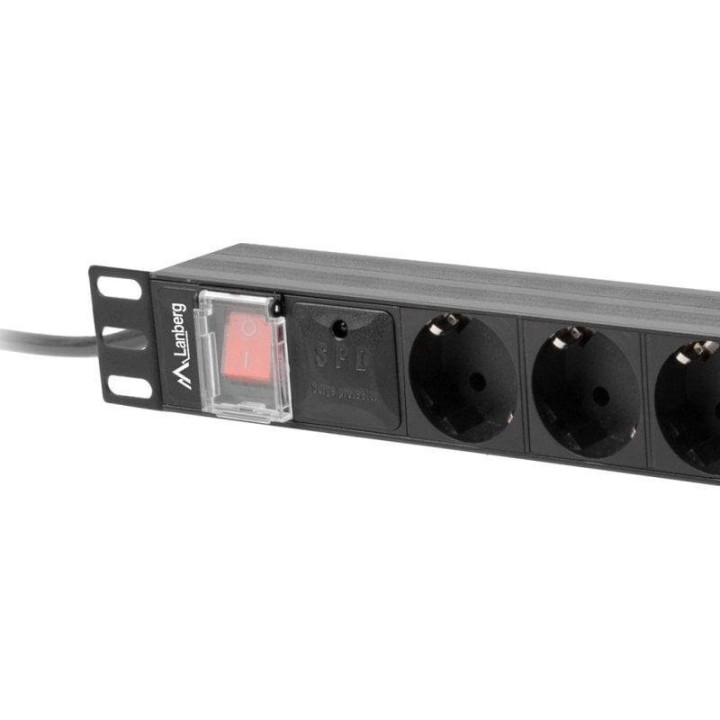 Regleta Lanberg 8 Schukos Con Proteccion 2M Black | InfoChen