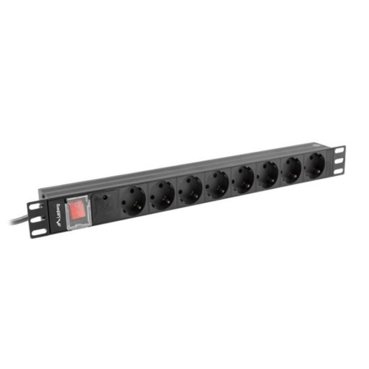 Regleta Lanberg 8 Schukos Con Proteccion 2M Black | InfoChen