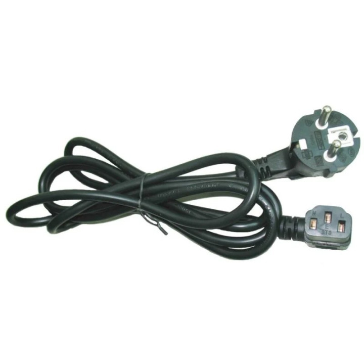 Cable Alimentacion Gembird Schuko A C13 90º 1.8M Black | InfoChen