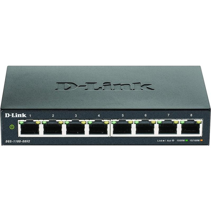 Switch D-Link Gigabit 8 Puertos DGS-1100-08V2/E Easysmart