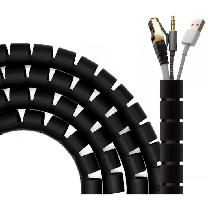 Organizador De Cable Aisens Flexible 25MM 2M Black | InfoChen