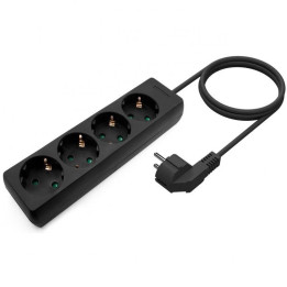 Regleta Aisens 4 Schukos Proteccion 1,4M Black | InfoChen