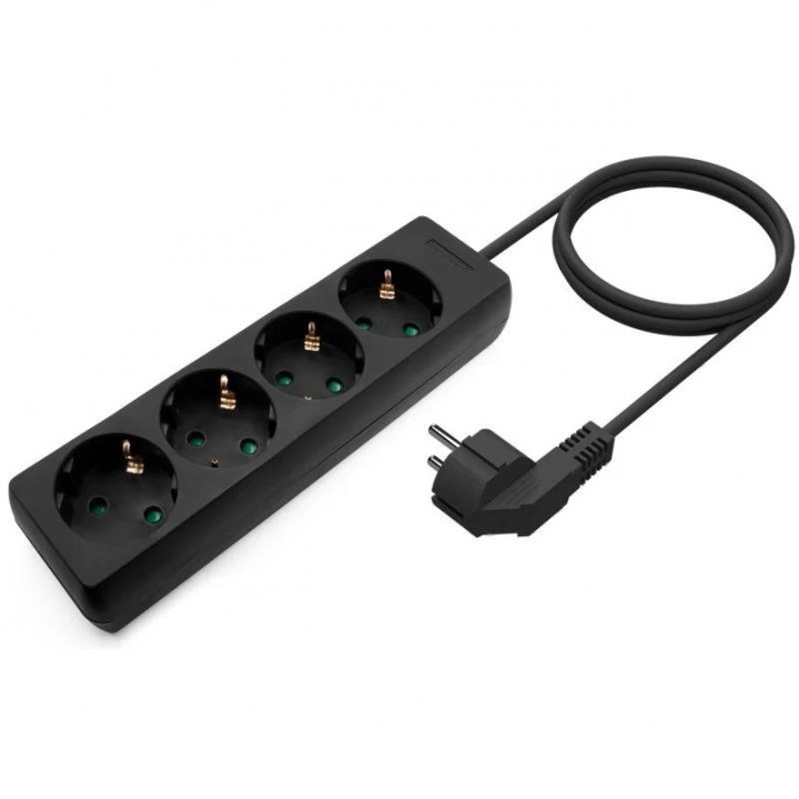 Regleta Aisens 4 Schukos Proteccion 1,4M Black | InfoChen