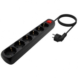 Regleta Aisens 6 Schukos Proteccion Interruptor 1,4M Black |