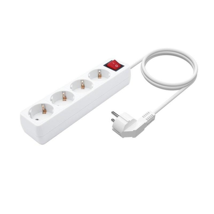Regleta Aisens 4 Schukos Proteccion Interruptor 1,4M White |