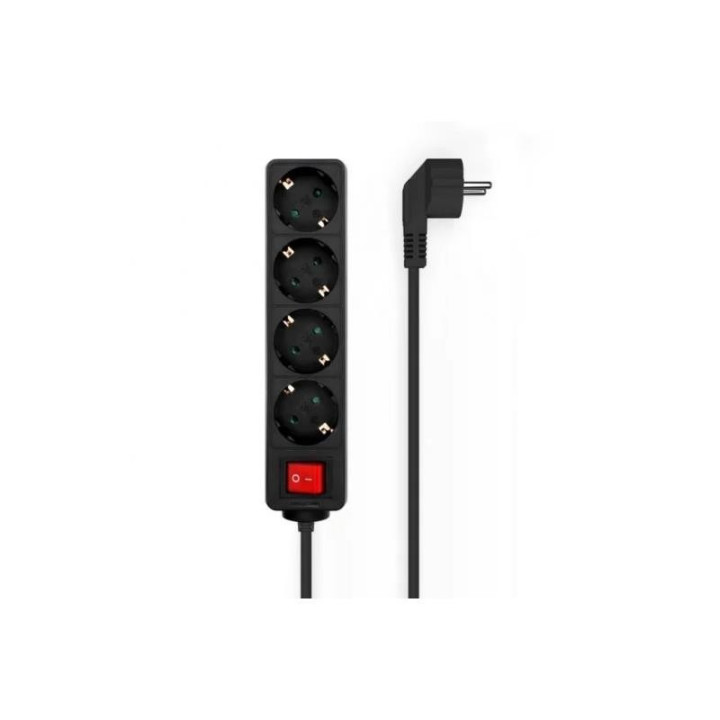 Regleta Aisens 4 Schukos Proteccion Interruptor 1,4M Black |