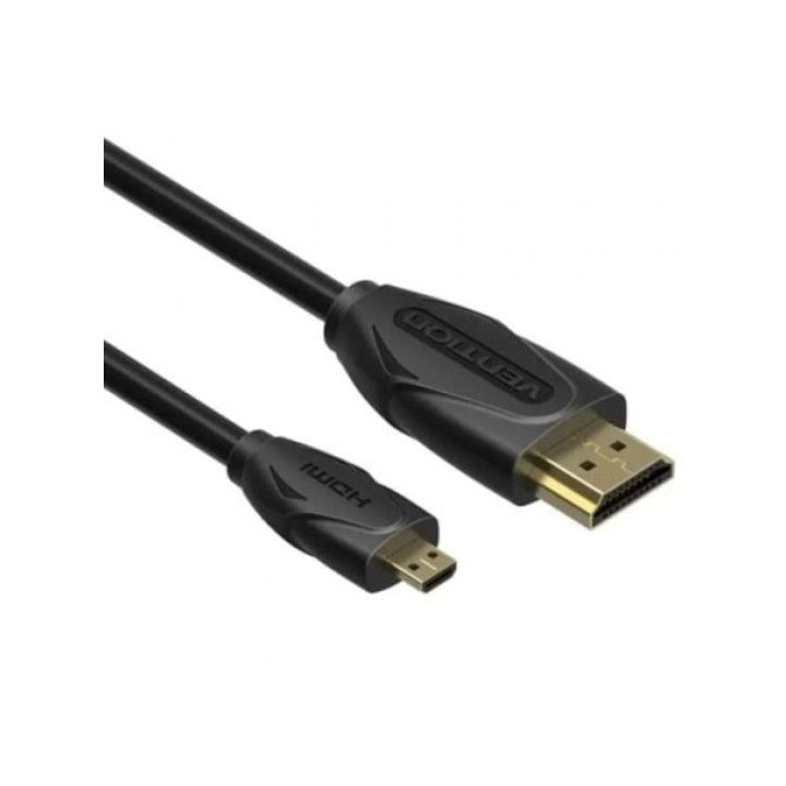 Cable HDMI 1.4 Hdmi/m - Micro Hdmi/m Vention 1M Black | InfoChen