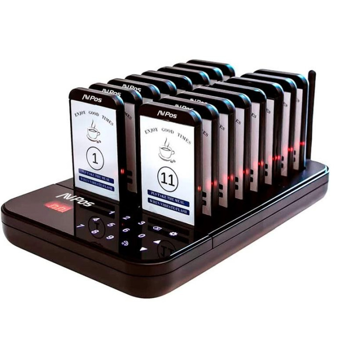 Avisador De Clientes Avpos 16 Uds + Base De Carga | InfoChen