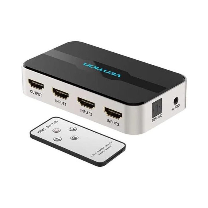 Duplicador Vention 3XHDMI Hembra - HDMI Macho X1 Audio