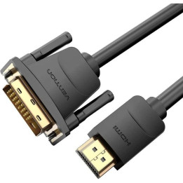 Cable Conversor Vention Dvi/m - Hdmi/m 1M Black | InfoChen