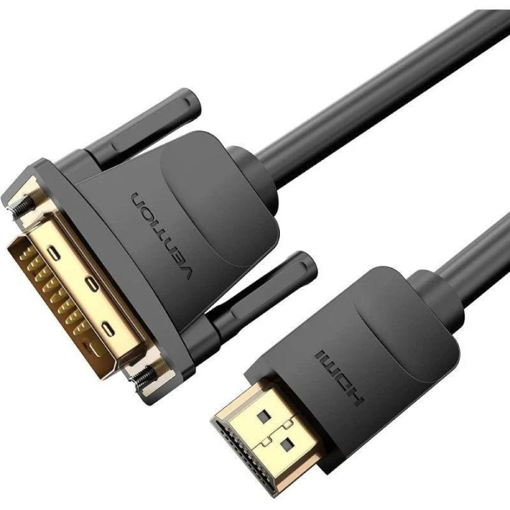 Cable Conversor Vention Dvi/m - Hdmi/m 1M Black | InfoChen