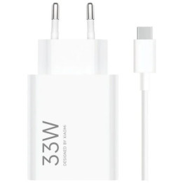 Cargador De Pared Xiaomi Combo 33W USB-A + Cable White | InfoChen