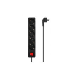 Regleta Aisens 5 Schukos Proteccion Interruptor 1,4M Black |