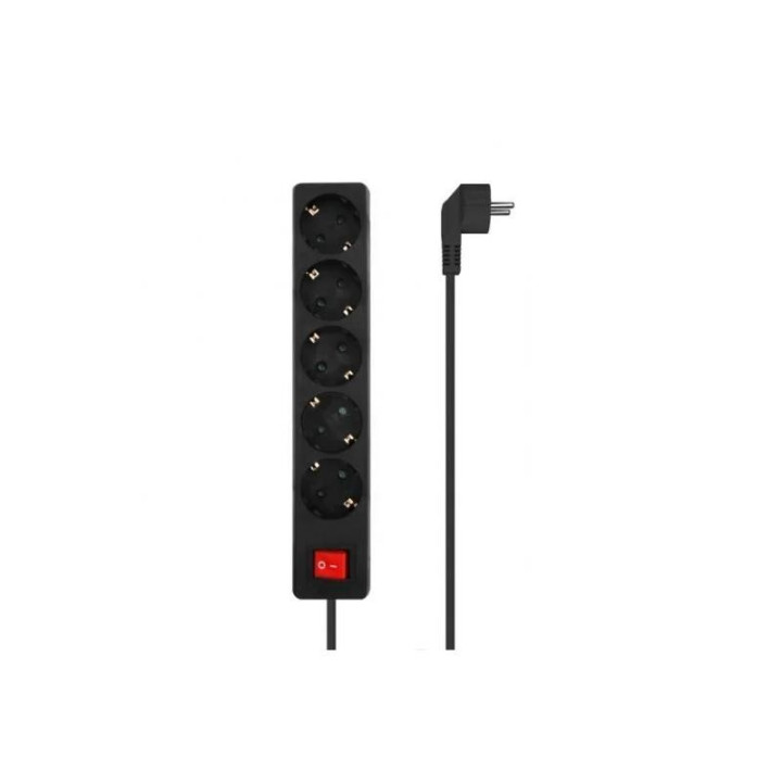 Regleta Aisens 5 Schukos Proteccion Interruptor 1,4M Black |