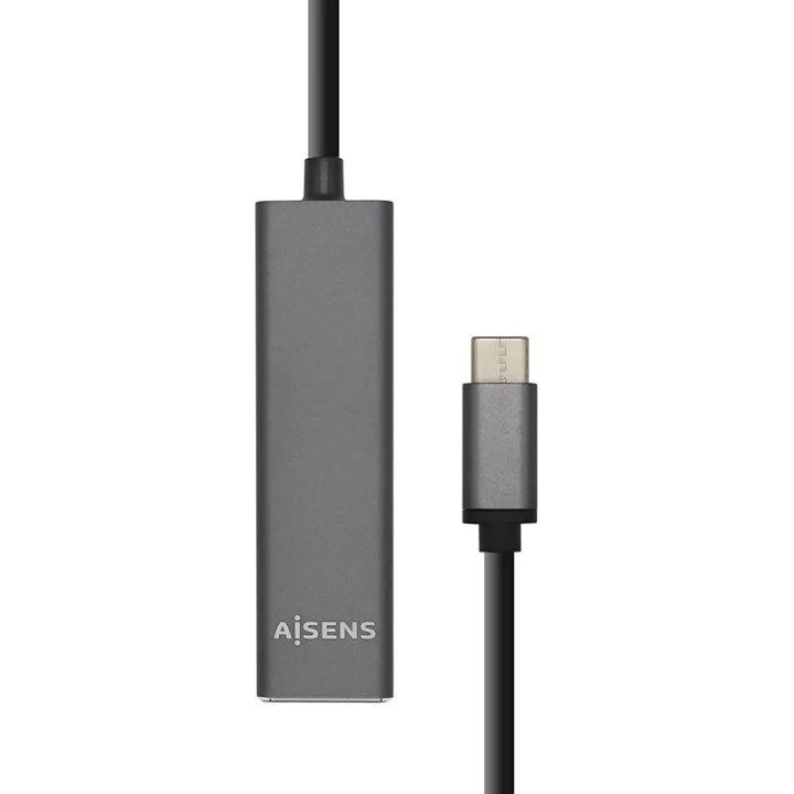 Hub USB-C 3.1 Aisens 4 Puertos USB-A 3.0 15CM Grey | InfoChen