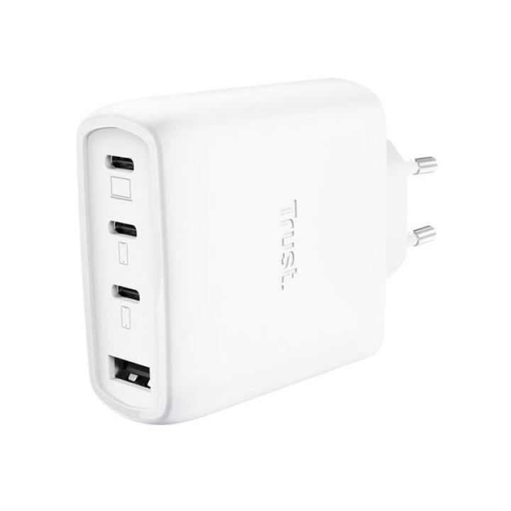 Cargador Trust Maxo 3XUSB-C 1XUSB-A 65W + Cable USB-C 2M White |
