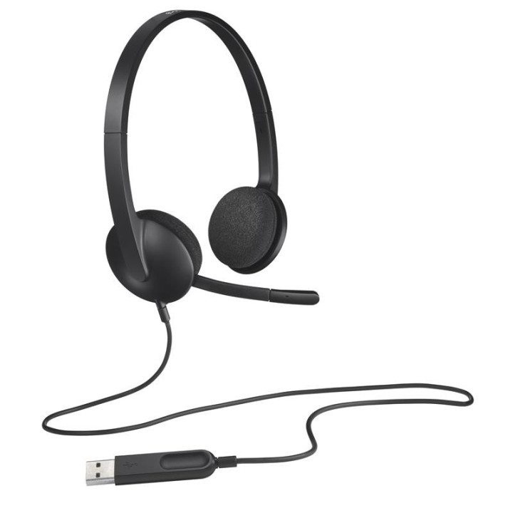 Auriculares+ Microfono Logitech H340 USB Black | InfoChen