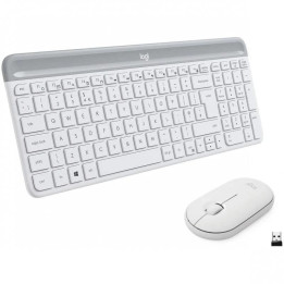 Teclado + Raton Logitech MK470 Slim Wireless Silent White |