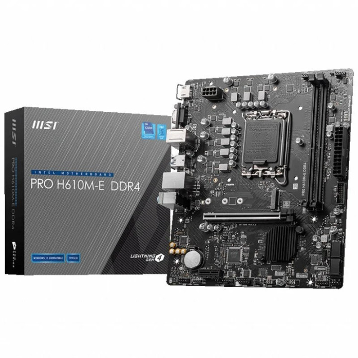 Placa Base Msi Pro H610M-E DDR4 Matx VGA + HDMI | InfoChen