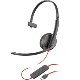 Auricular + Microfono Poly Blackwire 3210 Monoaural USB-C +