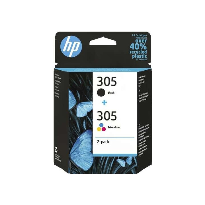 Tinta HP 6ZD17AE 305 Multipack Black+color | InfoChen Canarias