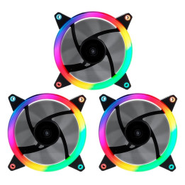 Pack 3 Ventiladores 12CM Unykach Candy 30 ARGB + Controladora |