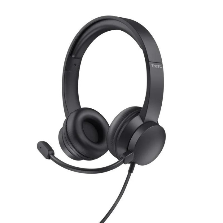Auriculares + Microfono Trust HS-201 Headset USB Black | InfoChen