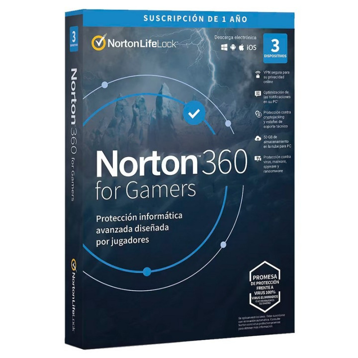 Norton 360 For Gamers 50GB Es 1 User 3 Device 1 Año L