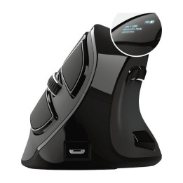 Raton Trust Voxx Ergonomico Wireless 9 Botones Black | InfoChen