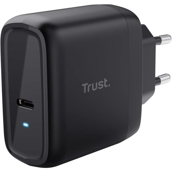 Cargador Trust Maxo USB-C 65W 2M Black | InfoChen Canarias