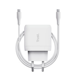 Cargador Trust Maxo USB-C 45W 2M White | InfoChen Canarias