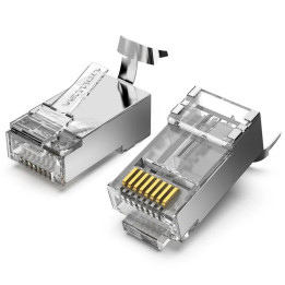 Conector Bolsa 10UD RJ45 Vention Macho CAT7 Ftp | InfoChen