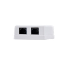 Roseta De Pared Nanocable 2XRJ45 CAT.6 Utp White | InfoChen