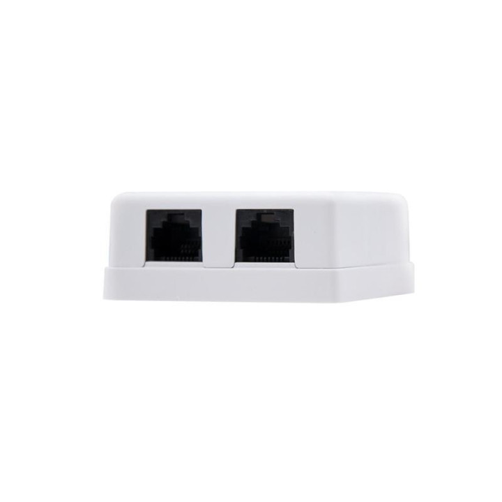 Roseta De Pared Nanocable 2XRJ45 CAT.6 Utp White | InfoChen