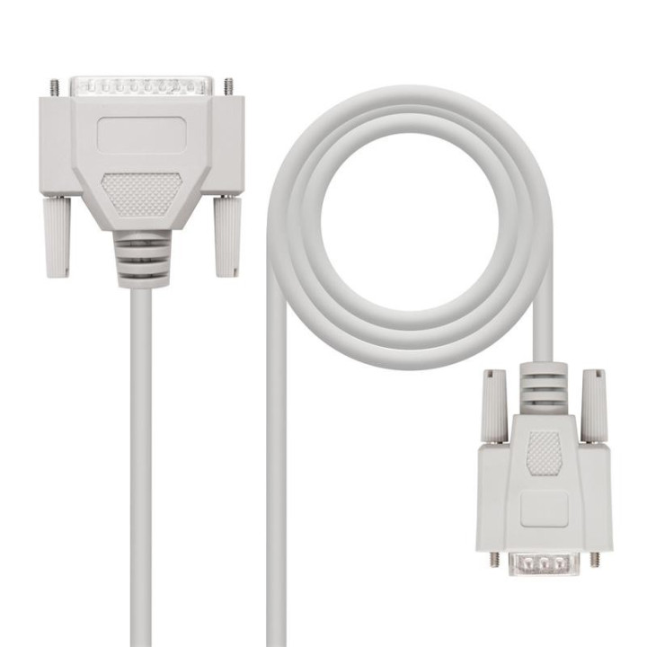 Cable Serie Null Modem DB9/H-DB25/M 1.8M Nanocable | InfoChen