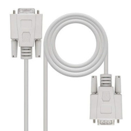 Cable Serie Nanocable RS232 DB9/M - DB9/H 3M White | InfoChen